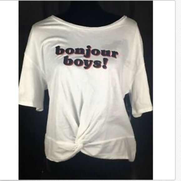 Project Runway White Top bonjour boy! Large Size - Picture 3 of 3